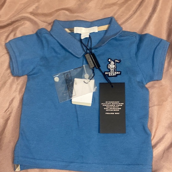 Burberry Blue Kids Polo Shirt